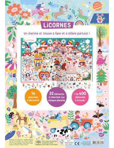 Livre Cherche et trouve Licornes - Auzou Livre Cherche et trouve Licornes - Auzou
