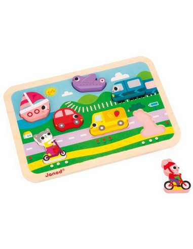 Chunky puzzle Les véhicules - Janod Chunky puzzle Les véhicules - Janod