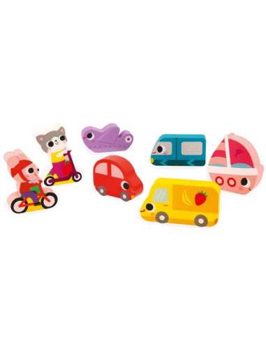 Chunky puzzle Les véhicules - Janod Chunky puzzle Les véhicules - Janod