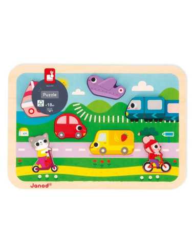 Chunky puzzle Les véhicules - Janod Chunky puzzle Les véhicules - Janod