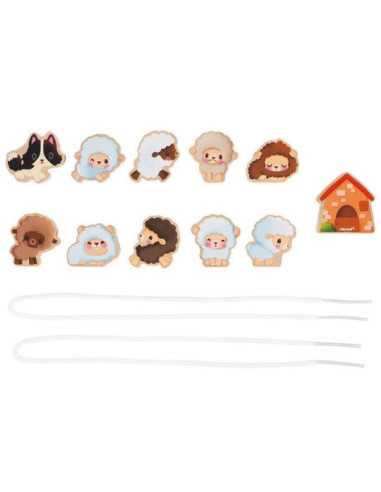 Perles à enfiler Moutons - Janod Perles à enfiler Moutons - Janod