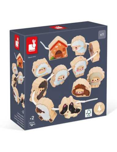 Perles à enfiler Moutons - Janod Perles à enfiler Moutons - Janod