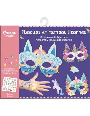 Masques et tatoos licornes - Auzou