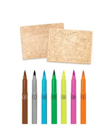 Coloriage sur bois Dino world - Djeco Coloriage sur bois Dino world - Djeco