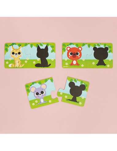 Puzzle Les animaux et leur ombre - Janod Puzzle Les animaux et leur ombre - Janod
