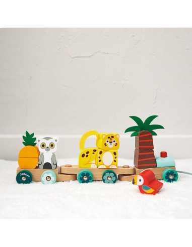 Train tropical à tirer Tropik - Janod Train tropical à tirer Tropik - Janod