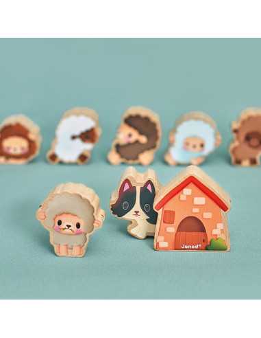 Perles à enfiler Moutons - Janod Perles à enfiler Moutons - Janod