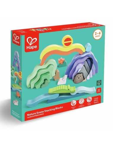 Blocs à empiler Nature et animaux - Hape Blocs à empiler Nature et animaux - Hape