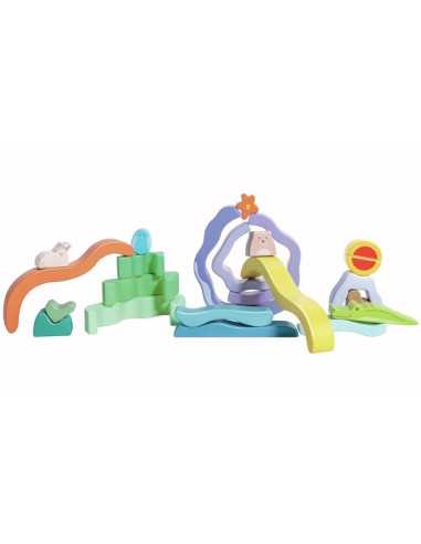 Blocs à empiler Nature et animaux - Hape Blocs à empiler Nature et animaux - Hape