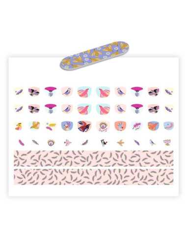 Stickers pour les ongles Plumes - Djeco Stickers pour les ongles Plumes - Djeco