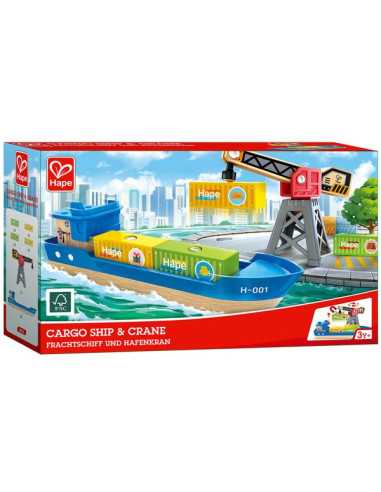 Bateau cargo et grue - Hape Bateau cargo et grue - Hape