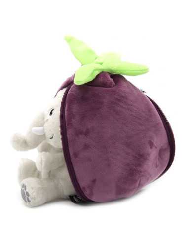 Peluche Velvet l'éléphant aubergine -... Peluche Velvet l'éléphant aubergine -...