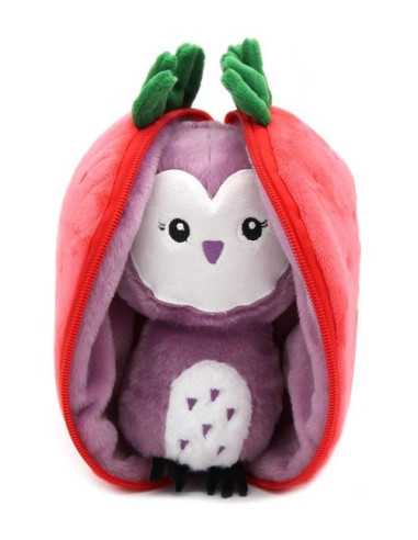 Peluche Violet la chouette fraise -...