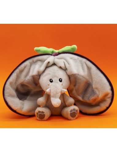 Peluche Velvet l'éléphant aubergine -... Peluche Velvet l'éléphant aubergine -...