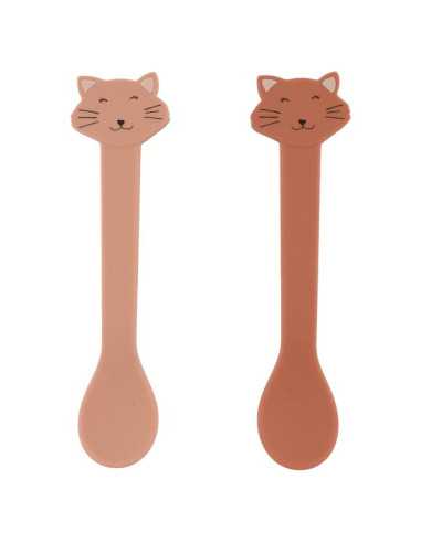 Lot de 2 cuillères en silicone Chat -...