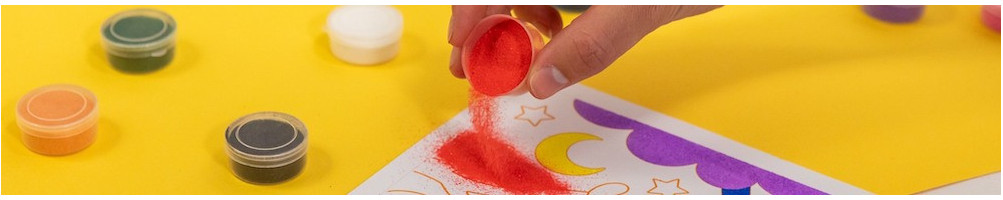 Sables colorés - loisirs créatifs enfant