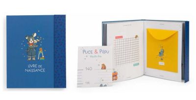 Livre de naissance Puce et Pilou de Moulin Roty