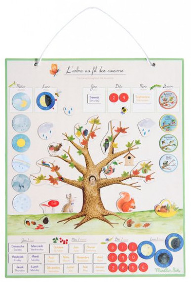 Calendrier pour enfant Semainier pour apprendre L37xl83xH1cm 100