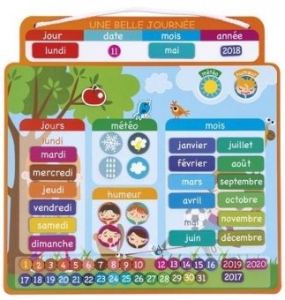 Semainier Et Calendrier Perpetuel Pour Enfant