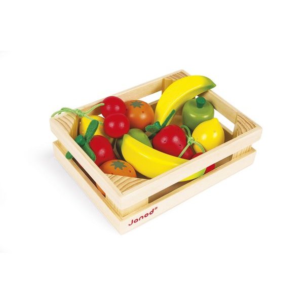 Fruits en bois pour jouer dinette enfant