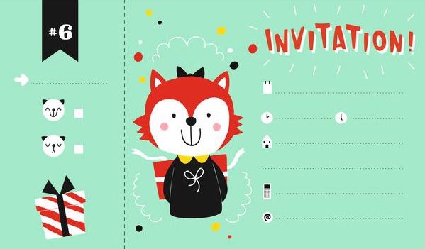 Carton d'invitation pour prévenir d'un anniversaire d'enfant