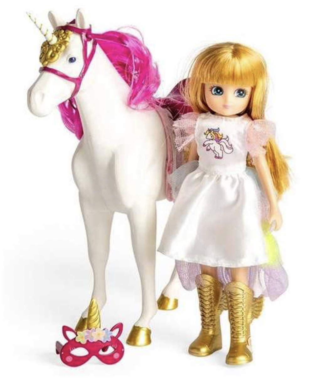 Licorne et poupée Lottie
