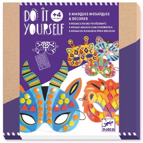 Masques mosaïques à décorer de Djeco