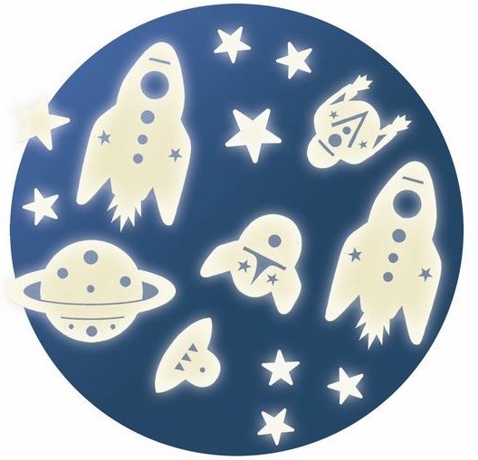 Stickers muraux phosphorescents pour chambre d'enfant