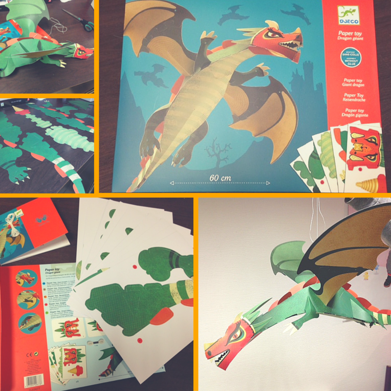 le paper toy géant dragon de Djeco