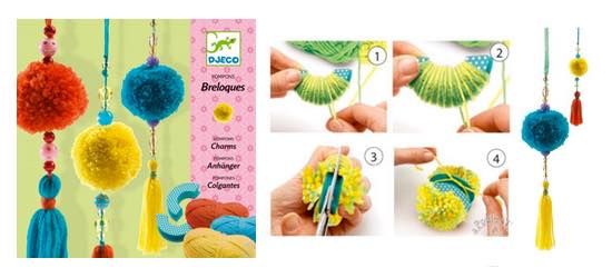 atelier pompons breloques djeco