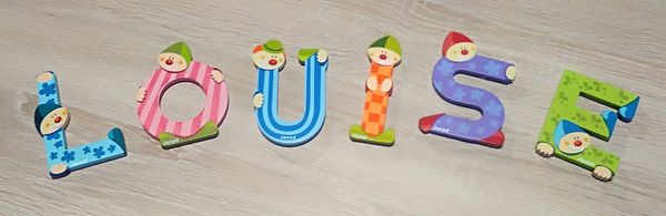 Lettres en bois pour chambre d'enfant