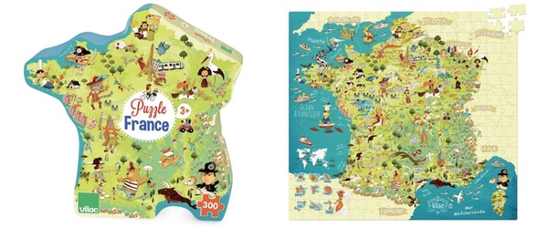 puzzle carte des merveilles de france vilac