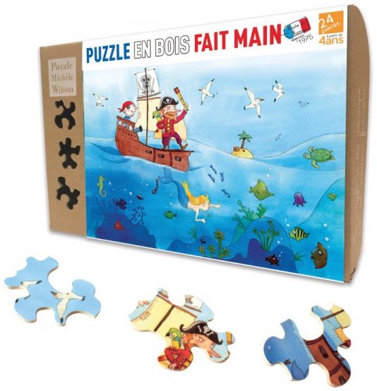 Puzzle en bois découpé à la main pour les enfants