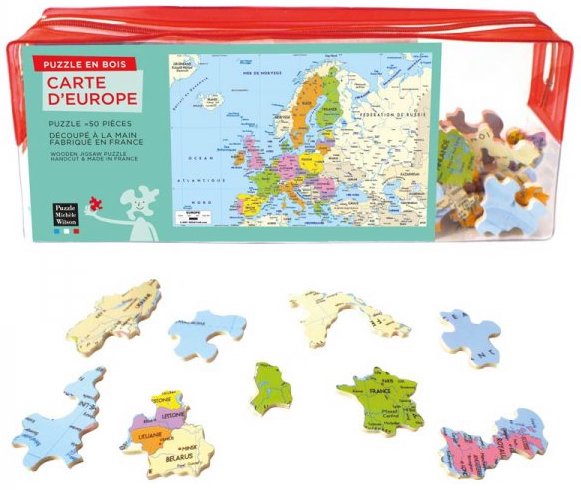 Puzzle en bois pour apprendre les pays d'europe