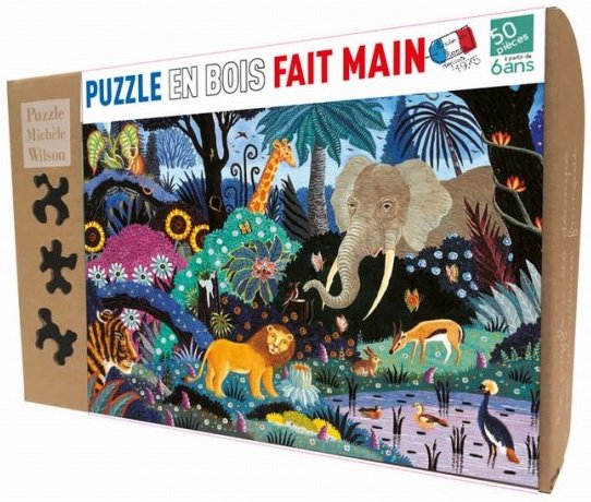 Puzzle 50 pièces nuit dans la jungle de PMW