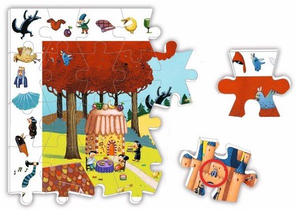 PUZZLE 9 PIECES en BOIS pour GARCON