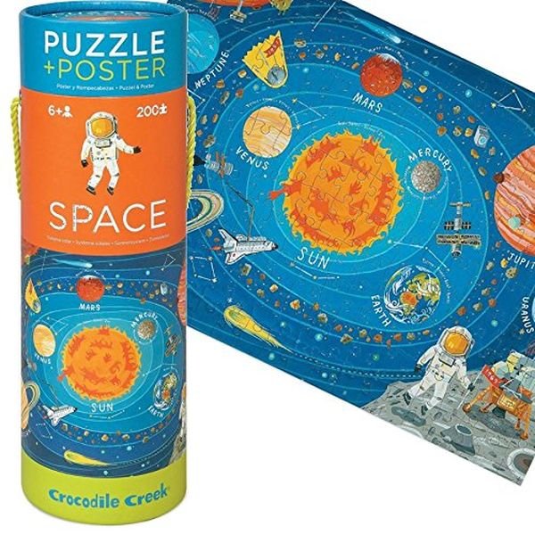 Puzzle et poster sur le thème de l'espace