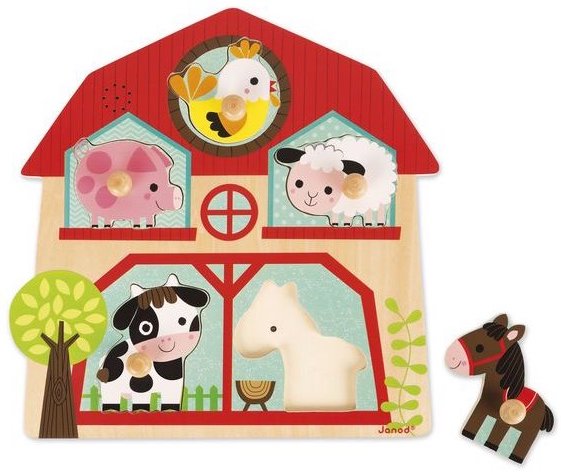 Puzzle sonote avec les animaux de la ferme