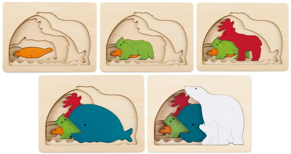 Puzzle 3 Ans En Bois Animaux Polaires - Puzzle - Achat & prix