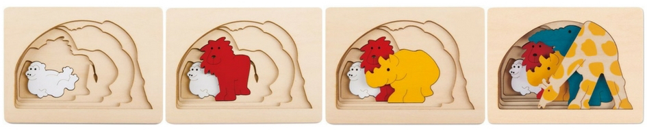 Puzzle en bois animaux de la jungle