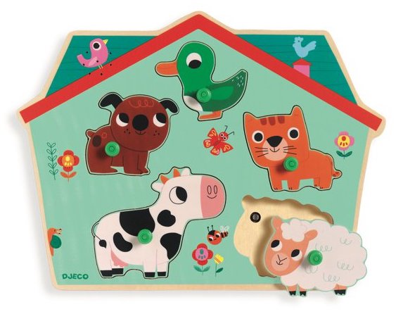 Puzzle sonore avec les animaux de la ferme