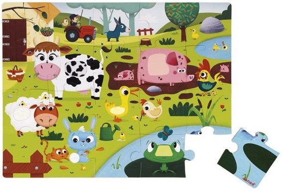 Puzzle tactile Les animaux de le ferme de Janod