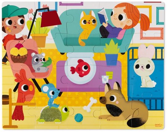 Puzzle tactile les animaux domestiques de Janod