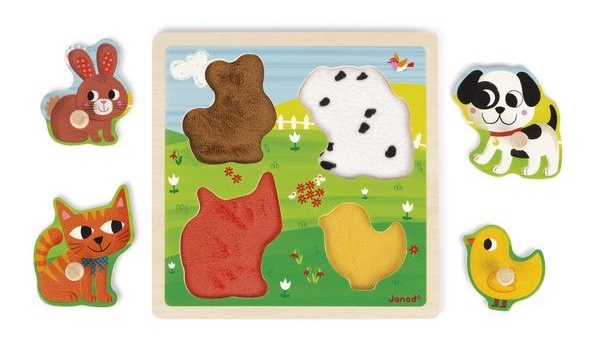 puzzle tactile mes premiers animaux janod