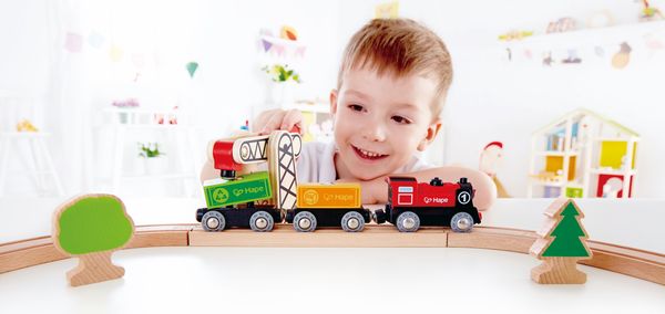 NUOBESTY Lot de 6 jouets de train magnétiques en bois pour enfants et enfants 