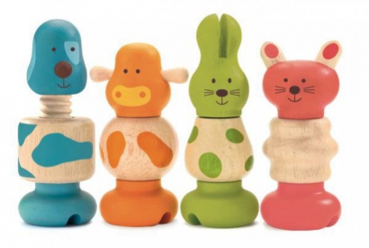 Jeux à visser, des jouets d’éveil en bois pour apprendre les gestes du quotidien